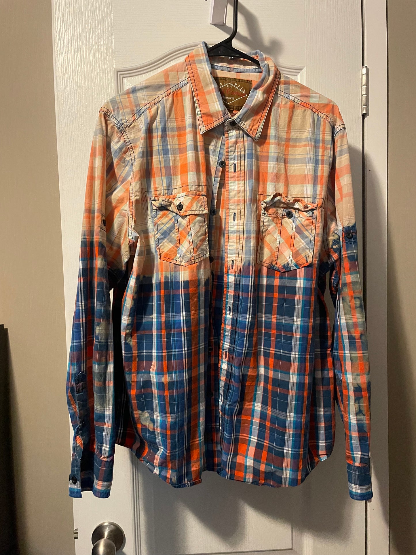 Bleached Button up Large