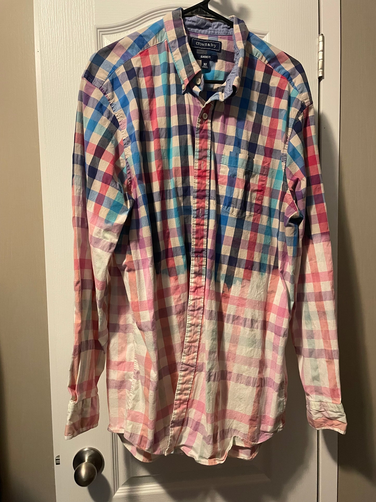 Bleached Button Up XL